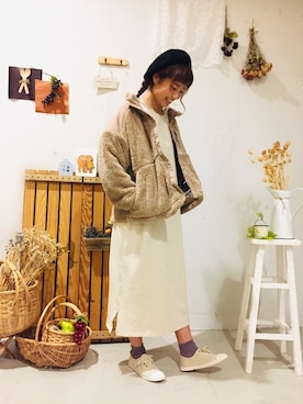 「GERRY（ジェリー）のアイテム（その他アウター）」を使った、aoki(∵)さん（レディース・165cm）の秋コーディネート