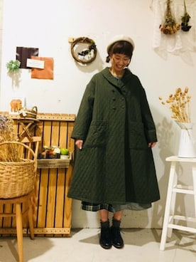 「ふんわり」｜「アイテム（ジャケット/アウター）」を使った、aoki(∵)さん（レディース・165cm）の秋コーディネート