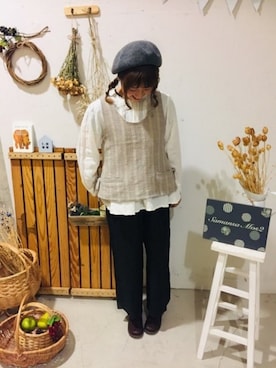 「TSUHARU by Samansa Mos2（ツハルバイサマンサモスモス）のアイテム（その他アウター）」を使った、aoki(∵)さん（レディース・165cm）の秋コーディネート