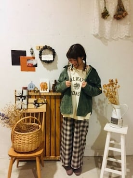 aoki(∵)さん（レディース・165cm）の秋コーディネート