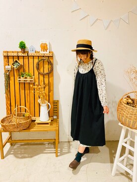 「アイテム（スリッポン）」を使った、aoki(∵)さん（レディース・165cm・20代）の春コーディネート