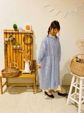 「ふんわり」｜「アイテム（ワンピース/ドレス）」を使った、aoki(∵)さん（レディース・165cm）の春コーディネート