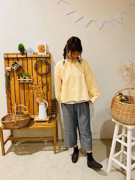 「アイテム（スリッポン）」を使った、aoki(∵)さん（レディース・165cm・20代）の冬コーディネート
