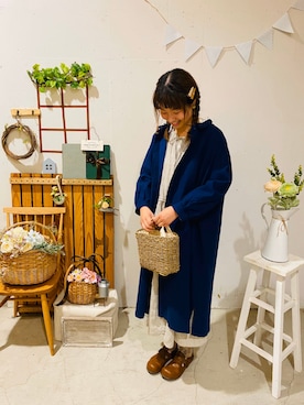「おさげ」｜「アイテム（その他アウター）」を使った、aoki(∵)さん（レディース・165cm）の春コーディネート
