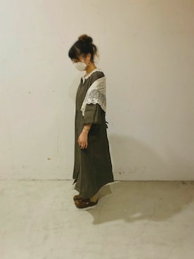 「ふんわり」｜「アイテム（ワンピース/ドレス）」を使った、aoki(∵)さん（レディース・165cm）の秋コーディネート