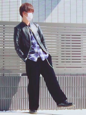 「アイテム（ウォレットチェーン）」を使った、takumi さん（メンズ・173cm）の春コーディネート