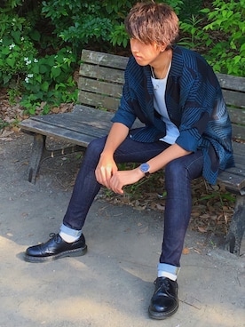 「SHAREEF（シャリーフ）のアイテム」を使った、takumi さん（メンズ・174cm）の夏コーディネート