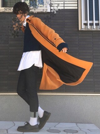 takumi 使用「HARE（オーバーステンカラーコート(HARE)）」的時尚穿搭