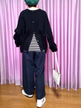 「PAR ICI（パーリッシィ）のアイテム（帽子）」を使った、ike mieさん（レディース・158cm）の冬コーディネート