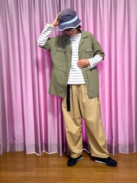 「GEVAERT（ゲバルト）のアイテム」を使った、ike mieさん（レディース・158cm）の春コーディネート