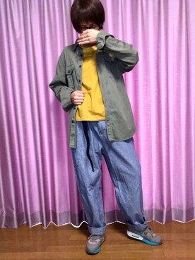 「GEVAERT（ゲバルト）のアイテム」を使った、ike mieさん（レディース・158cm）の春コーディネート