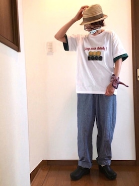 「grace hats（グレースハット）のアイテム」を使った、ike mieさん（レディース・158cm）の夏コーディネート