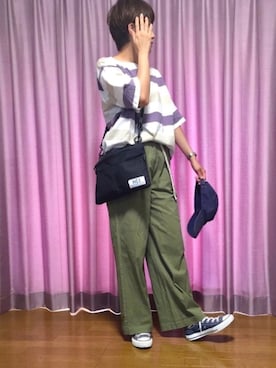 「アイテム（アウトドア/スポーツ）」を使った、ike mieさん（レディース・158cm）の夏コーディネート