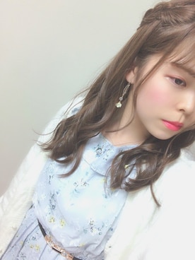 「甘々コーデ」｜nnkさん（レディース・157cm）の春コーディネート