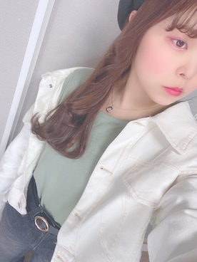 「黒デニム」｜「アイテム（その他アウター）」を使った、nnkさん（レディース・157cm）の冬コーディネート