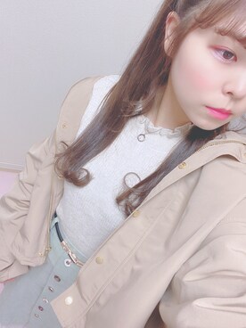 「ピスタチオ」｜「アイテム（マウンテンパーカー）」を使った、nnkさん（レディース・157cm）の春コーディネート