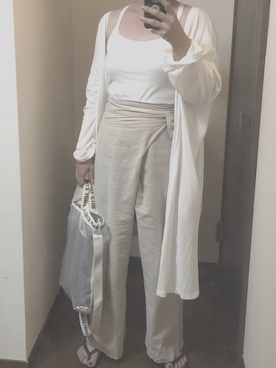 「アイテム（ブラジャー、ホワイト系）」を使った、OHANA.Aさん（レディース・157cm）の夏コーディネート