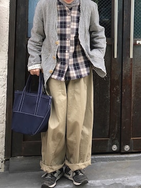 「coordinate」｜「アイテム（ノーカラージャケット）」を使った、NANAさん（レディース・154cm）の春コーディネート