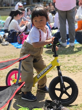 「おんなのこコーデ」｜「アイテム（チノパンツ）」を使った、maaaro さん（キッズ・90cm）の春コーディネート