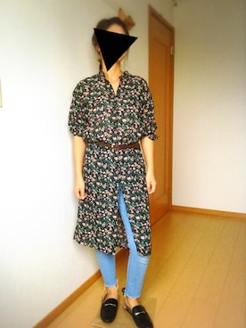 「しまむら（シマムラ）のアイテム（Shirt dress、その他）」を使った、eee333iiiさん（レディース・159cm）の秋コーディネート