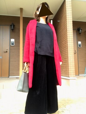 「しまむら（シマムラ）のアイテム（Knitwear、ブラック系）」を使った、eee333iiiさん（レディース・159cm）の冬コーディネート