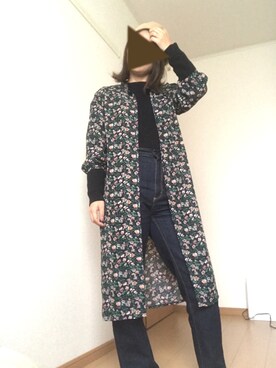 「ハイウエストストレートジーンズ」｜「アイテム（ワンピース/ドレス）」を使った、eee333iiiさん（レディース・159cm）の春コーディネート