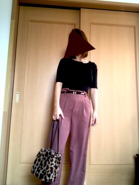 「しまむら（シマムラ）のアイテム（Pants、オレンジ系）」を使った、eee333iiiさん（レディース・159cm）の秋コーディネート