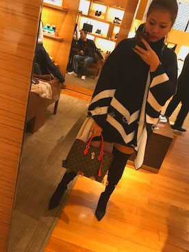 「アイテム（ピアス（両耳用））」を使った、Riho Kunimotoさん（レディース・168cm・20代）の冬コーディネート
