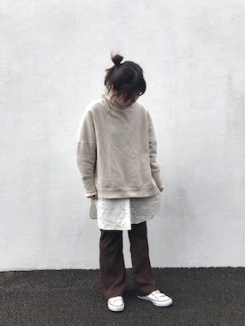 「enchainement mignon（アンシェヌマンミニョン）のアイテム」を使った、mayukoさん（レディース・156cm）の春コーディネート