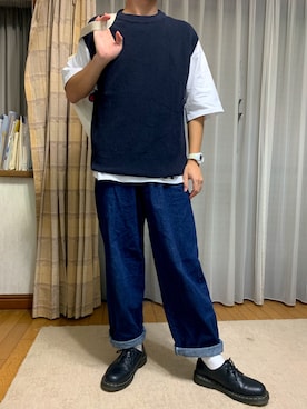 「Champion（チャンピオン）のアイテム（トートバッグ）」を使った、ゆうた    【YUTA】さん（メンズ・166cm）の秋コーディネート