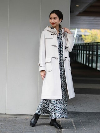 【美品】 スローブイエナ ダッフルコート ロングコート ヘリンボーン スローブイエナ ヘンリボーンダッフルコート 美品】SLOBE IENA