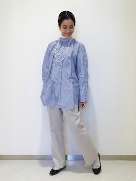 「SLOBE IENA（スローブイエナ）のアイテム（その他パンツ）」を使った、sakiさん（レディース・165cm）の冬コーディネート