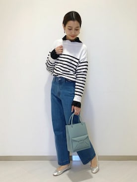 「アイテム（バレエシューズ）」を使った、sakiさん（レディース・165cm）の冬コーディネート