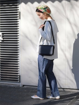 「SLOBE IENA（スローブイエナ）のアイテム（その他パンツ）」を使った、sakiさん（レディース・165cm）の冬コーディネート