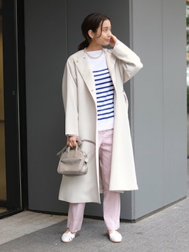 「スローブイエナ」｜「アイテム（その他アウター）」を使った、sakiさん（レディース・165cm）の冬コーディネート