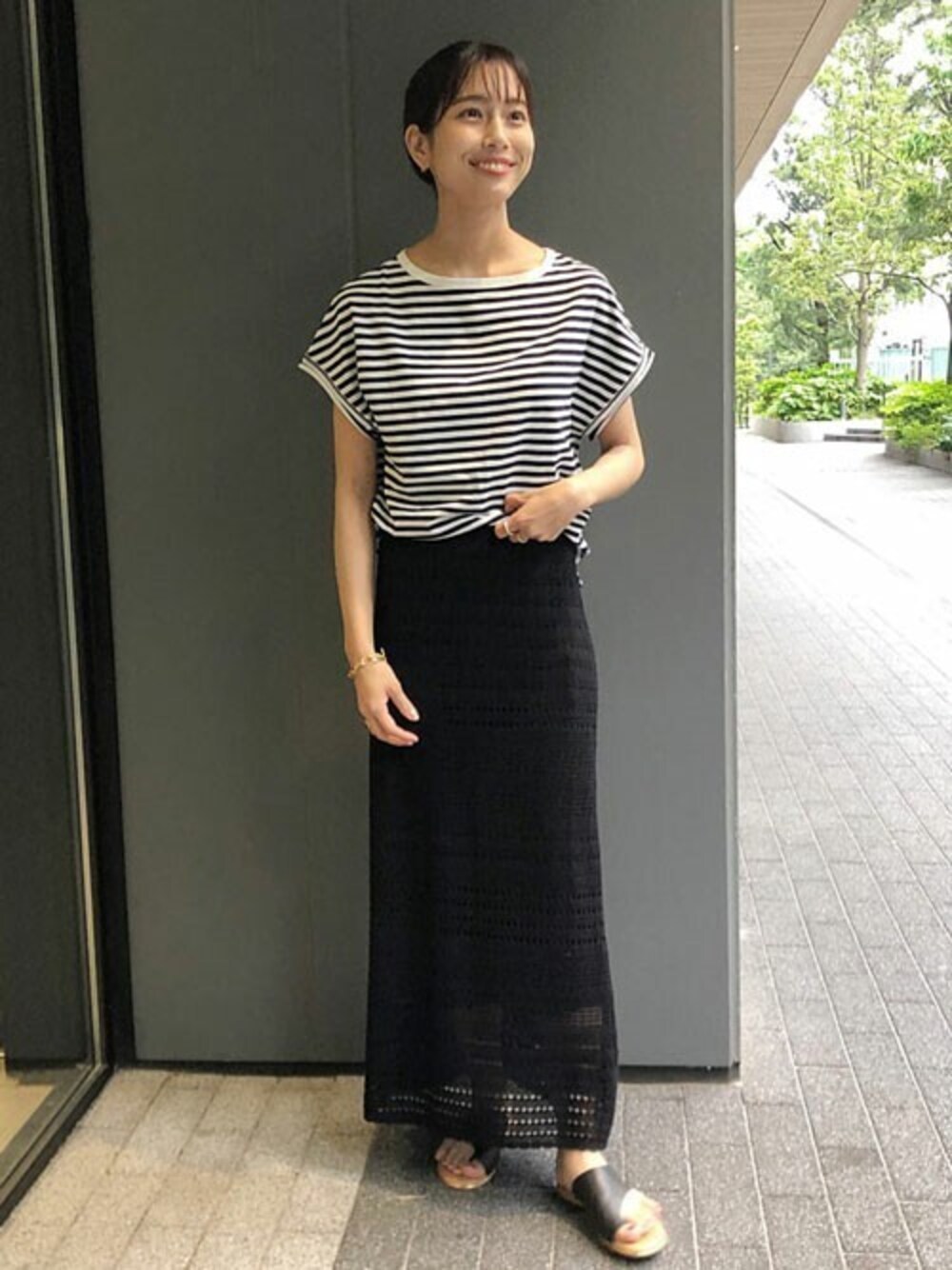 【美品】SLOBE IENA クロシェニットロングスカート SLOBE IENA（スローブイエナ）の「クロシェニットロングスカート
