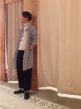 「coenスタッフスタイリング」｜「アイテム（その他アウター）」を使った、テンチョウ関根さん（メンズ・173cm）の冬コーディネート