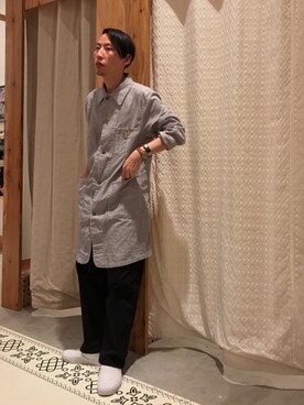 「coenスタッフスタイリング」｜「アイテム（その他アウター）」を使った、テンチョウ関根さん（メンズ・173cm）の春コーディネート