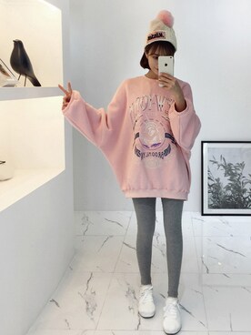 「 カジュアル」｜「アイテム（その他）」を使った、Miamasvinさん（レディース・161cm）の冬コーディネート