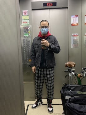 「アイテム（アンサンブル、レッド系）」を使った、van----------さん（メンズ・175cm）の春コーディネート