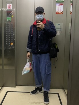 「アイテム（アンサンブル、レッド系）」を使った、van----------さん（メンズ・175cm）の春コーディネート