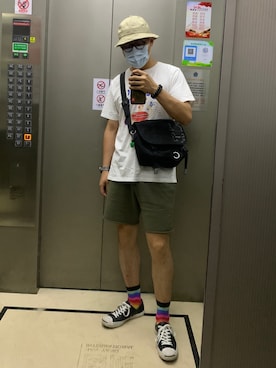 「TIMBUK2（ティンバックツー）のアイテム」を使った、van----------さん（メンズ・175cm）の夏コーディネート