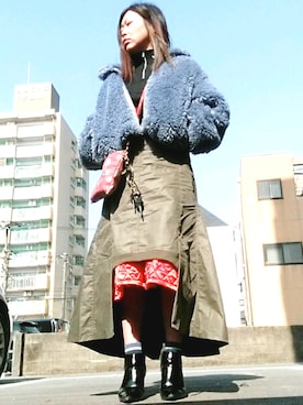 茶みこさん（レディース・165cm）の冬コーディネート