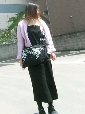 「平成最後のWEARISTAセンバツ」｜「アイテム（ジャンパースカート）」を使った、茶みこさん（レディース・165cm）の春コーディネート