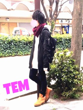 「Avail（アベイル）のアイテム（ブルゾン）」を使った、てむまろ.さん（メンズ・174cm）の春コーディネート