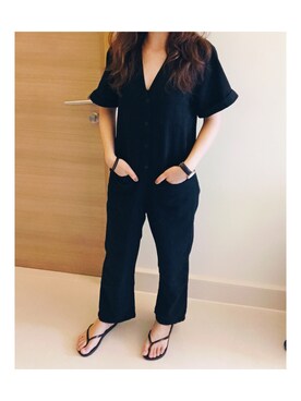 「MONKI（モンキ）のアイテム（つなぎ/オールインワン）」を使った、candicelpp さん（レディース・161cm）の夏コーディネート