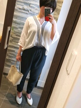 「ショッピング」｜「アイテム（パンプス）」を使った、うみさん（レディース・156cm）の夏コーディネート