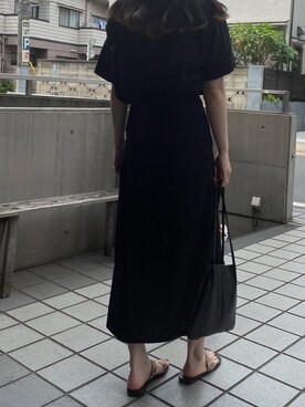 「Yohji Yamamoto（ヨウジヤマモト）のアイテム（スカート）」を使った、alisaさん（レディース・172cm）の夏コーディネート