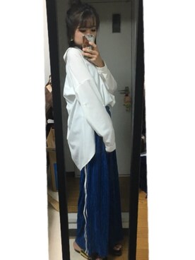 「ドラフトエヴリス」｜まおまおさん（レディース・162cm）の夏コーディネート
