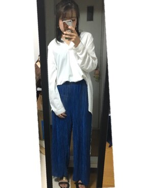 「ドラフトエヴリス」｜まおまおさん（レディース・162cm）の夏コーディネート
